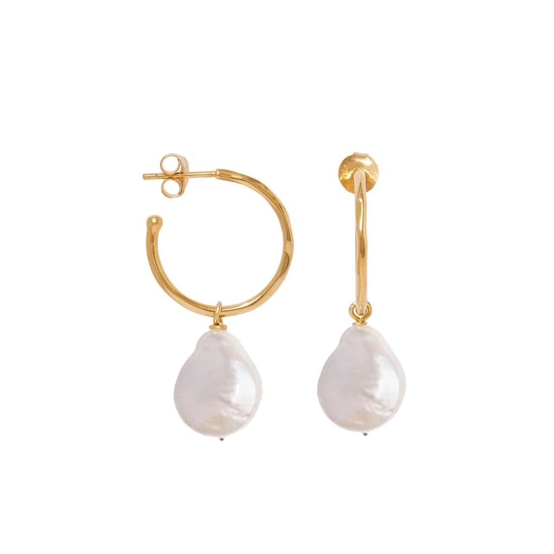 Milly 9ct Gold Baroque Pearl Earrings - Australian Designer Fine Jewellery