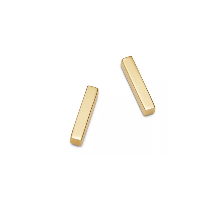 Charlett Solid Bar 9ct Gold Stud Earrings - Australian Designer Fine ...