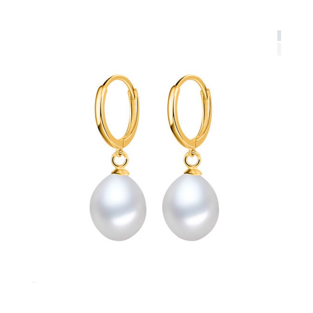 Cathleen Pearl Hoop Silver Earrings - Australian Designer Fine Jewellery